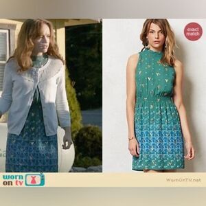 Anthropologie Bates Motel Empyrean Dress Sachin + Babi's Women’s 0 Green Sequin